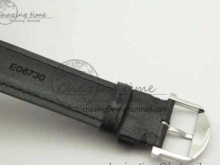 MIROTIME 0518 Supportive Portofino Automatic SS AF 1:1 Best Edition White Dial on Black Croco Leather Strap A 7184